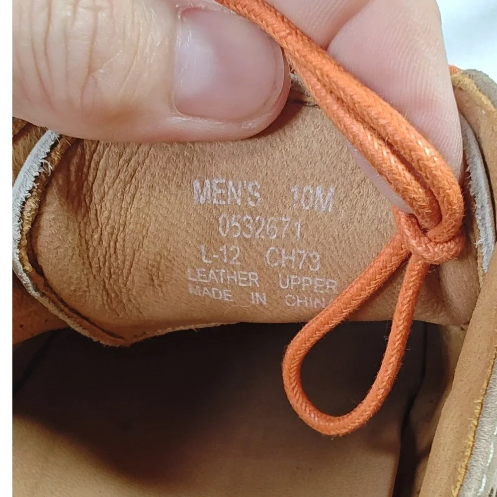 Sperry Top-Sider Gold Cup Wingtip Oxford Tan White Leather Suede Men's 10M
